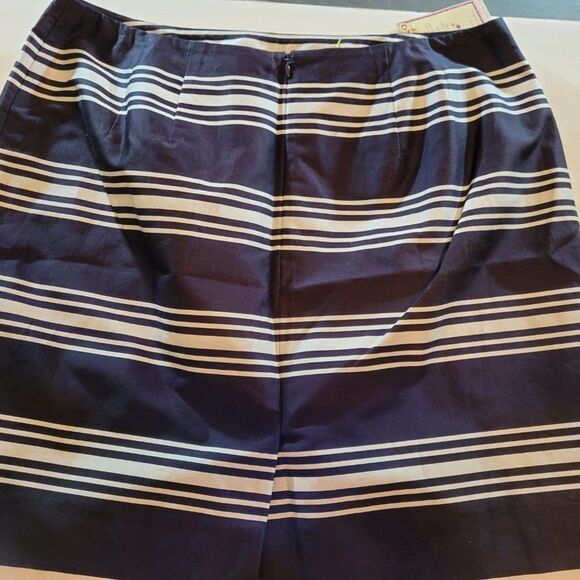 Talbots Skirts Talbots Petites Navy white Striped - Picture 7 of 16